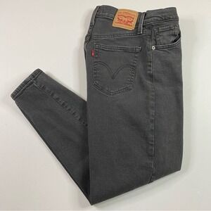 Levi's‎ High Waisted Mom Jeans Women's 24x26 Washed Out Black Denim 90's